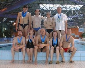 Swim team at Atomiady, Pierrelatte (France) 1996 